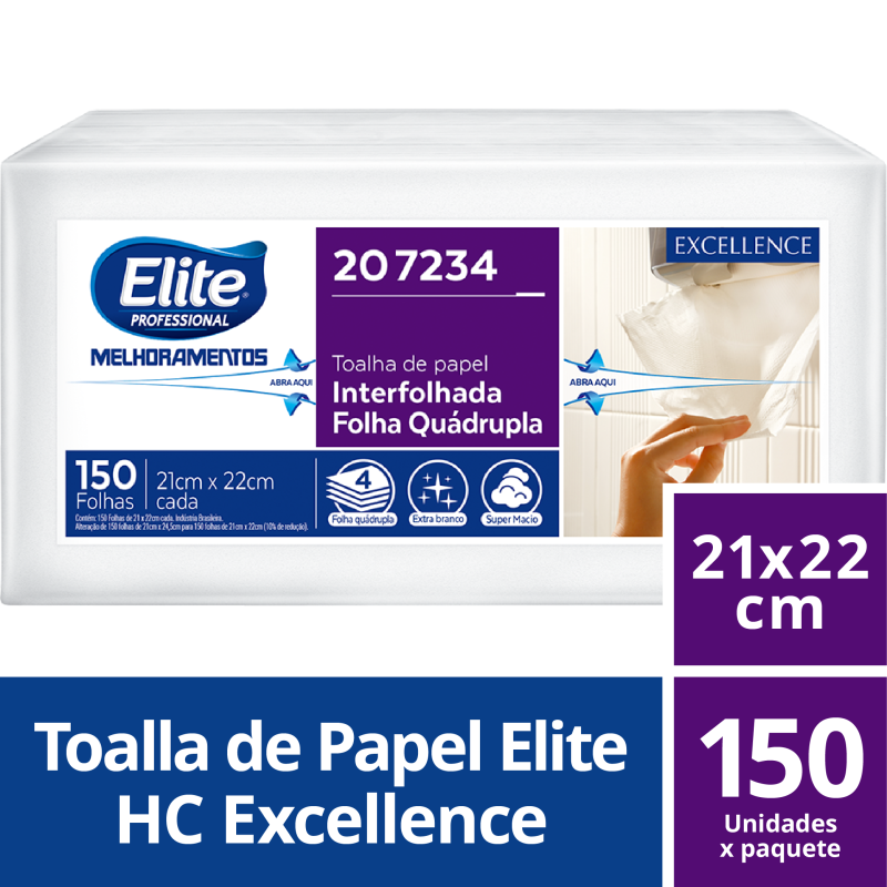 Línea Excellence Nueva Toalla de Papel Interfoliada Línea Excellence Nueva Toalla de Papel Interfoliada